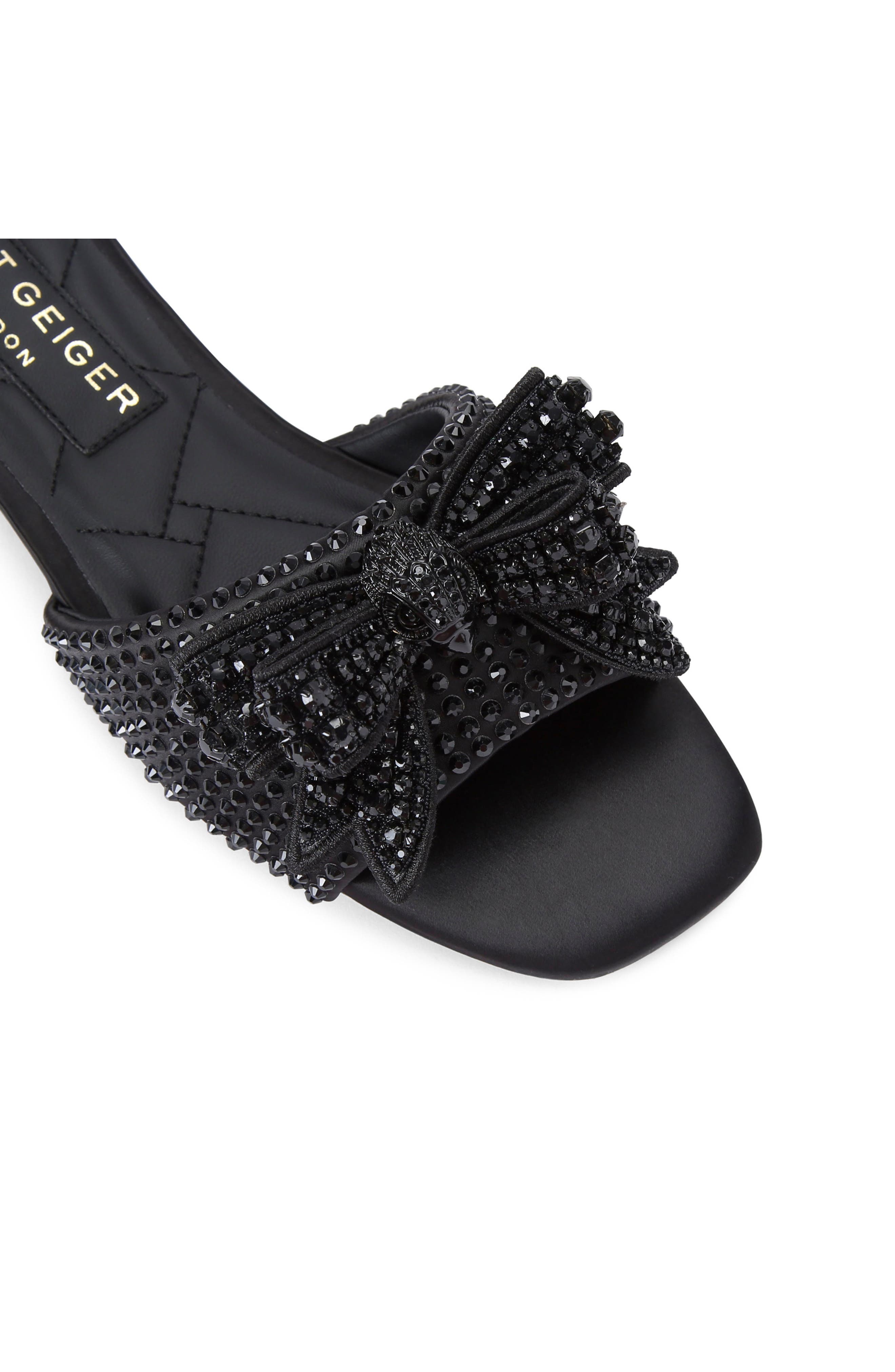 Kurt Geiger London Kensington Embellished Slide Sandal, Alternate, color, Black