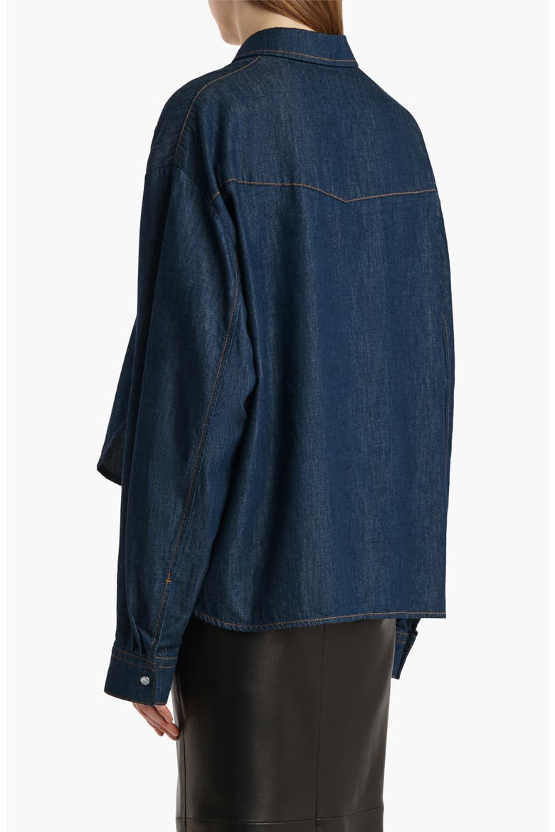 Grenon Chambray Western Shirt, Alternate, color, BENSON