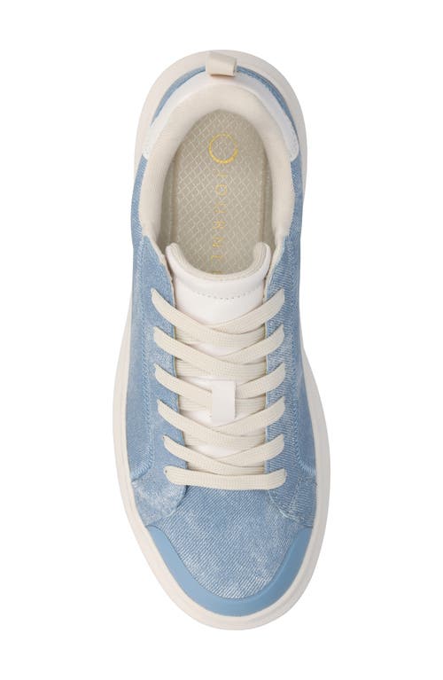 Journee Collection Women's Meeya Platform Lace Up Sneakers In Denim