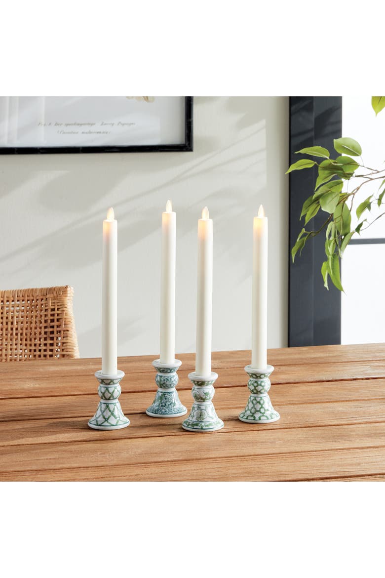 Imperial Mini Taper Candle Holders Set of 4, Alternate, color, Green