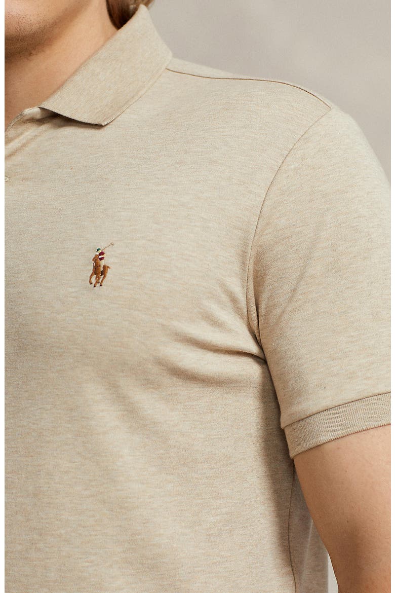 Pima Cotton Polo, Alternate, color, SAND HEATHER