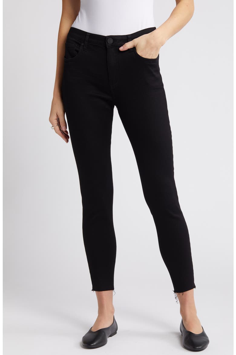 Donna High Waist Ankle Skinny Jeans, Alternate, color, BLACK