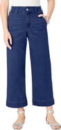 Roaman's Plus Size Wide Leg Crop Jean
