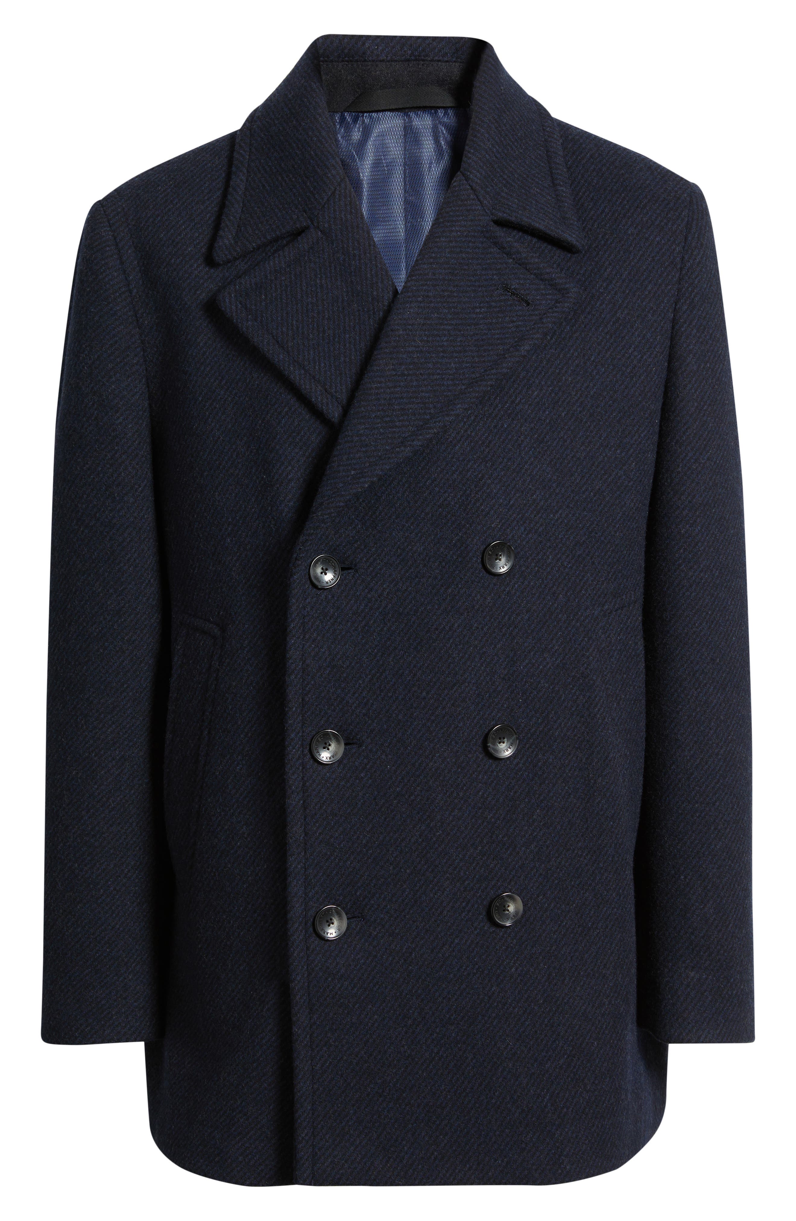 Hart Schaffner Marx Everett Wool Blend Twill Peacoat — фото 6