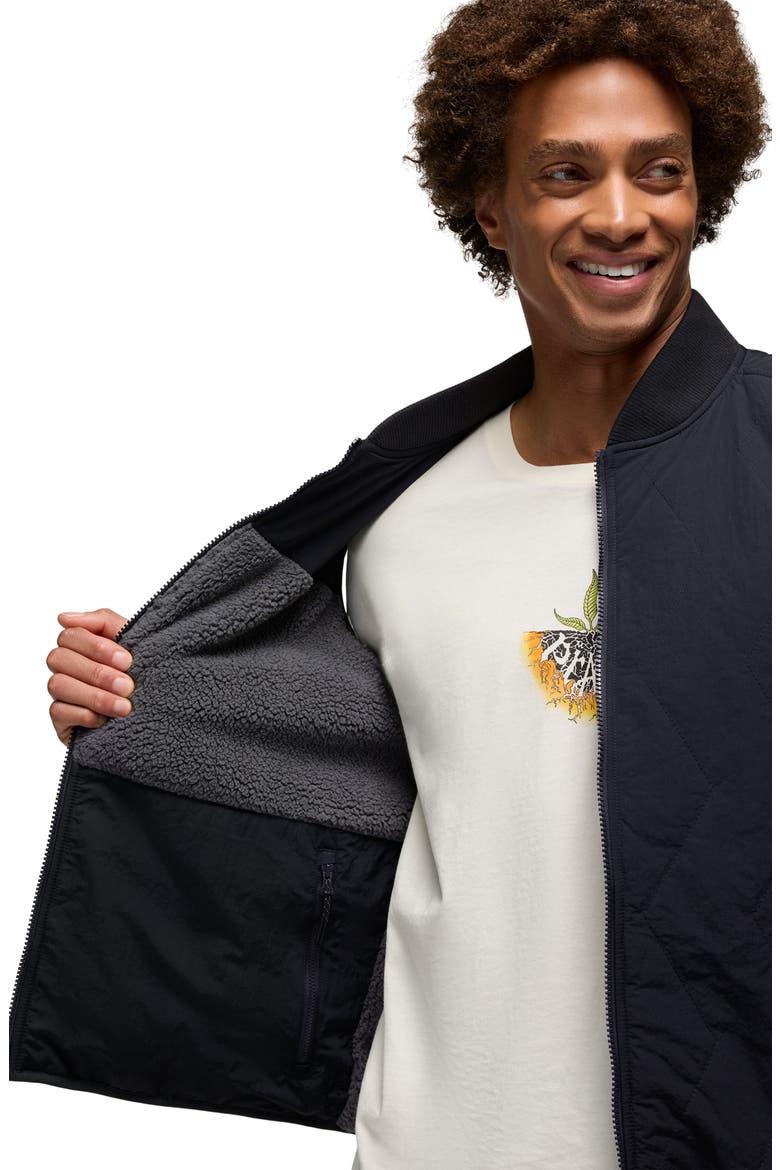 Encinitas Reversible Quilted Vest, Alternate, color, BLACK
