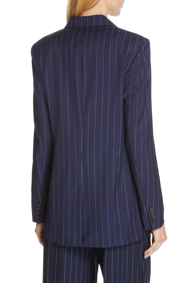Pinstripe Blazer, Alternate, color, CRUISE NAVY/ CREAM PINSTRIPE