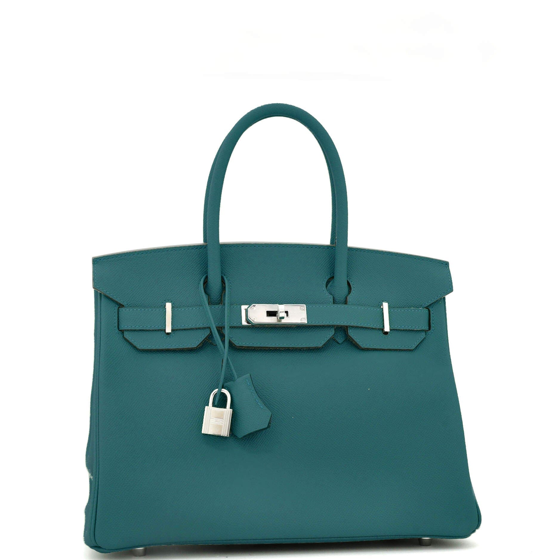 Pre-Owned Hermes Birkin Handbag Green Epsom with Palladium Hardware 30, Alternate, color, 