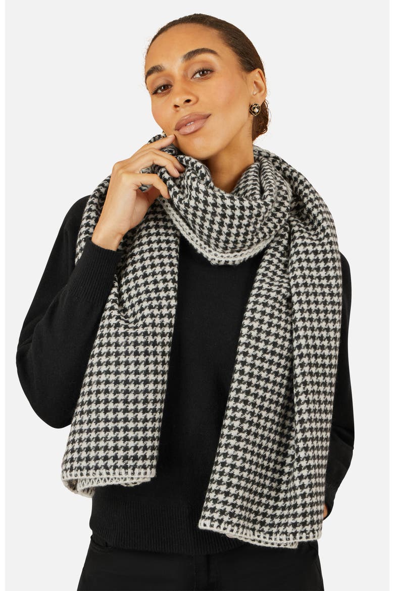 Dog Tooth Scarf, Main, color, Black