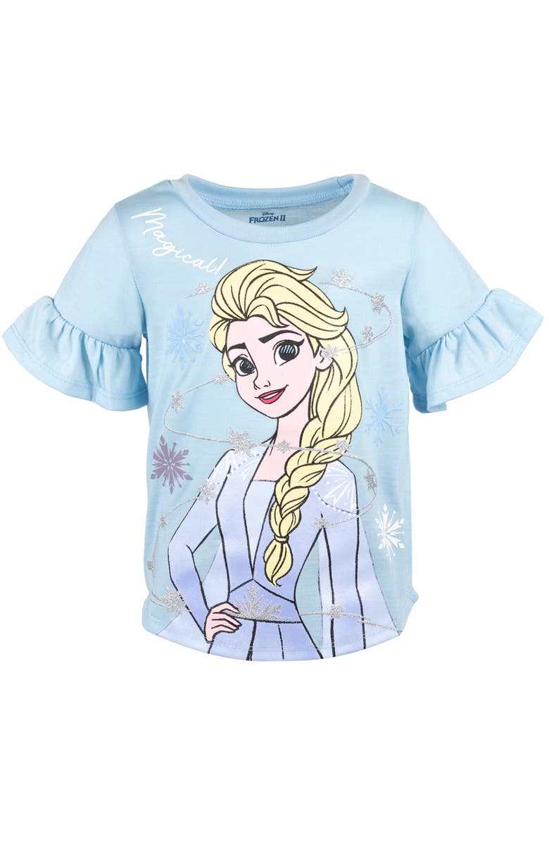 Disney Frozen Queen Elsa 2-Piece Tee and Leggings Set, Alternate, color, Elsa Light Blue