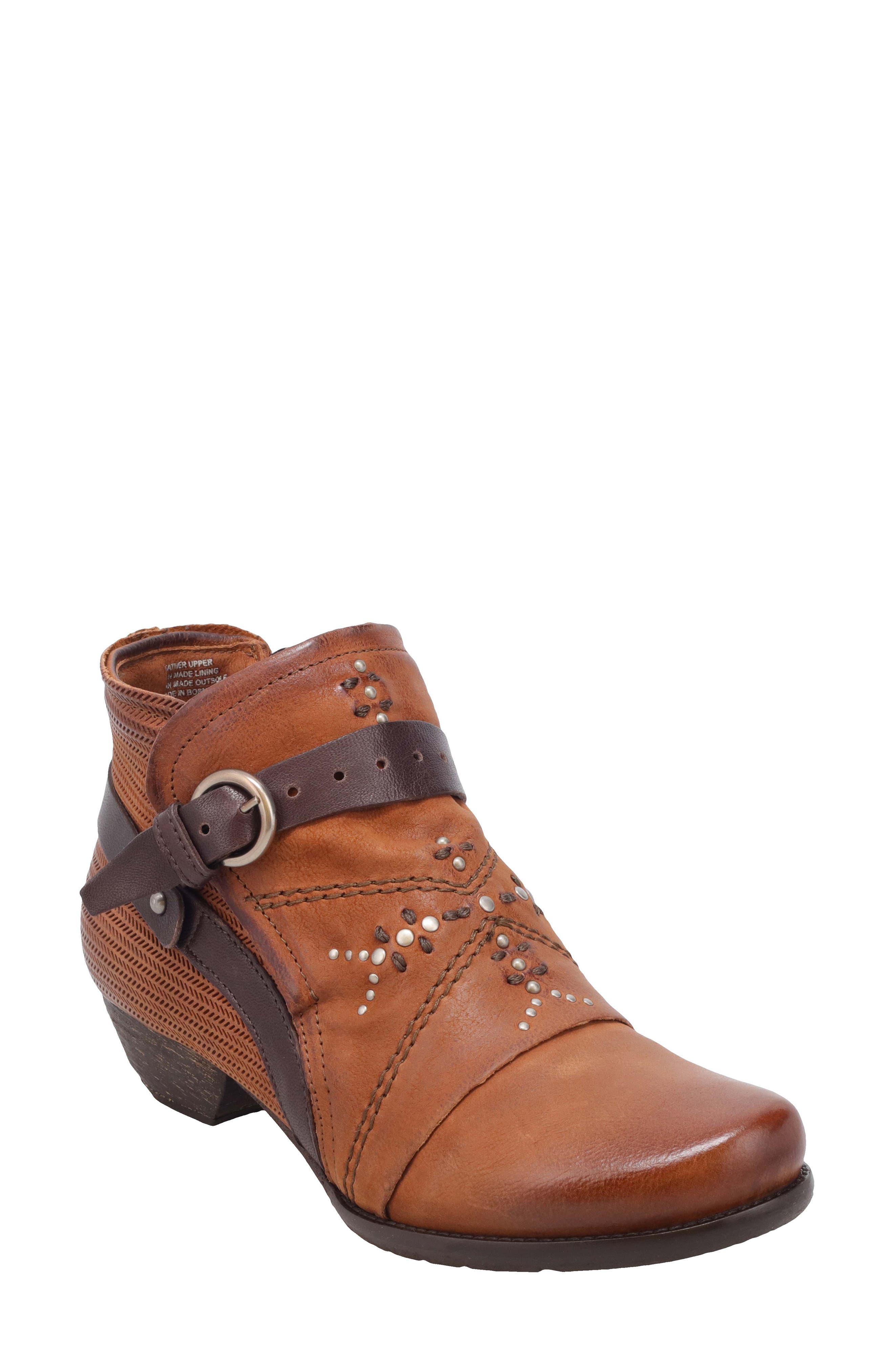 Marnie Studded Bootie, Main, color, BRANDY LEATHER