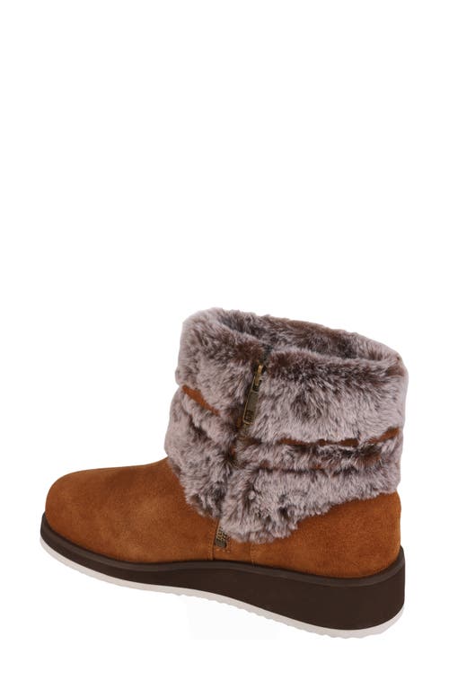 Mykos Suede Faux Fur Cuff Boot In Animal Print