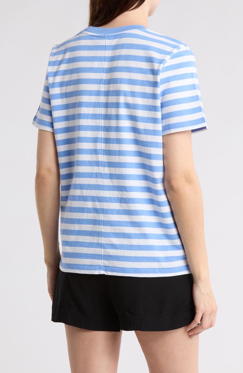 Melrose and Market Stripe Crewneck T-Shirt, Alternate, color, Blue White Patricia Stripe