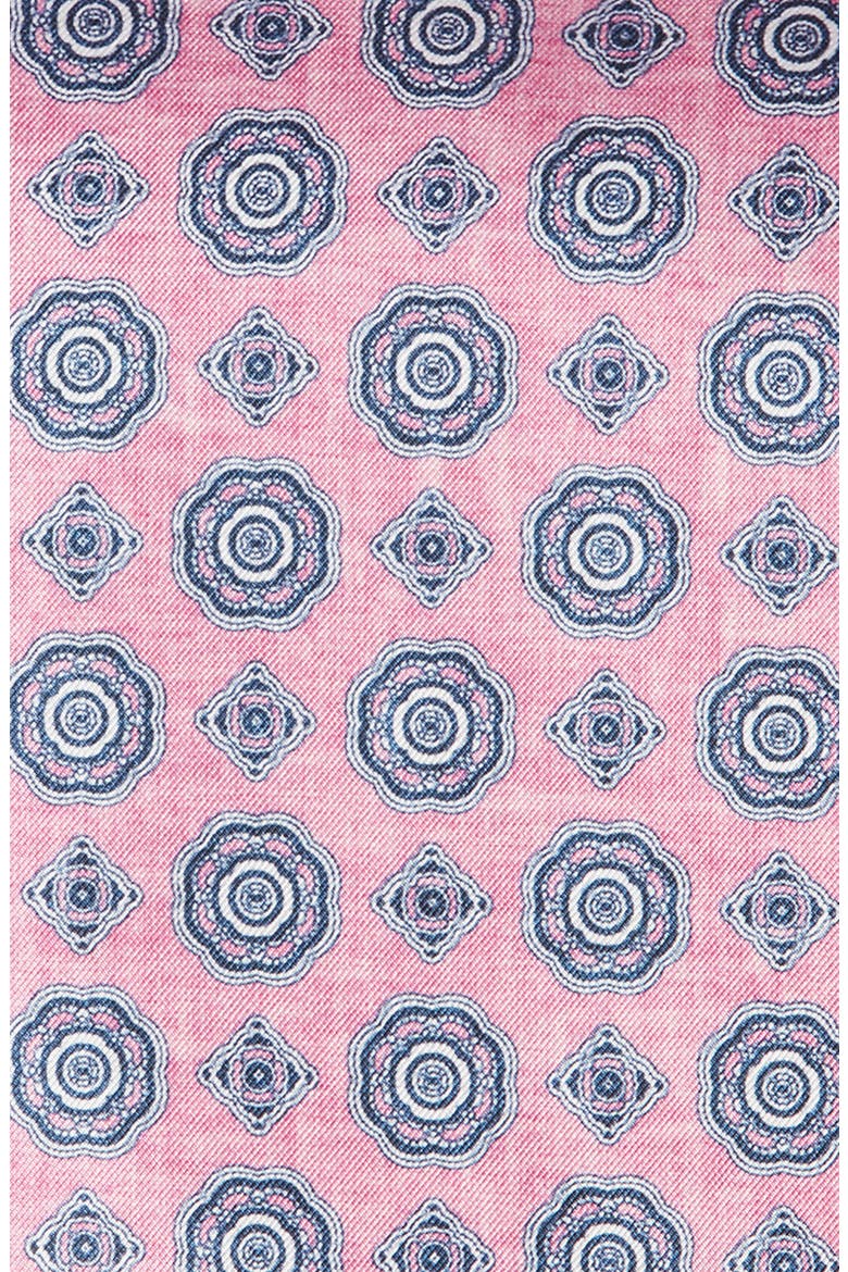 Medallion Reversible Silk Pocket Square, Alternate, color, PINK