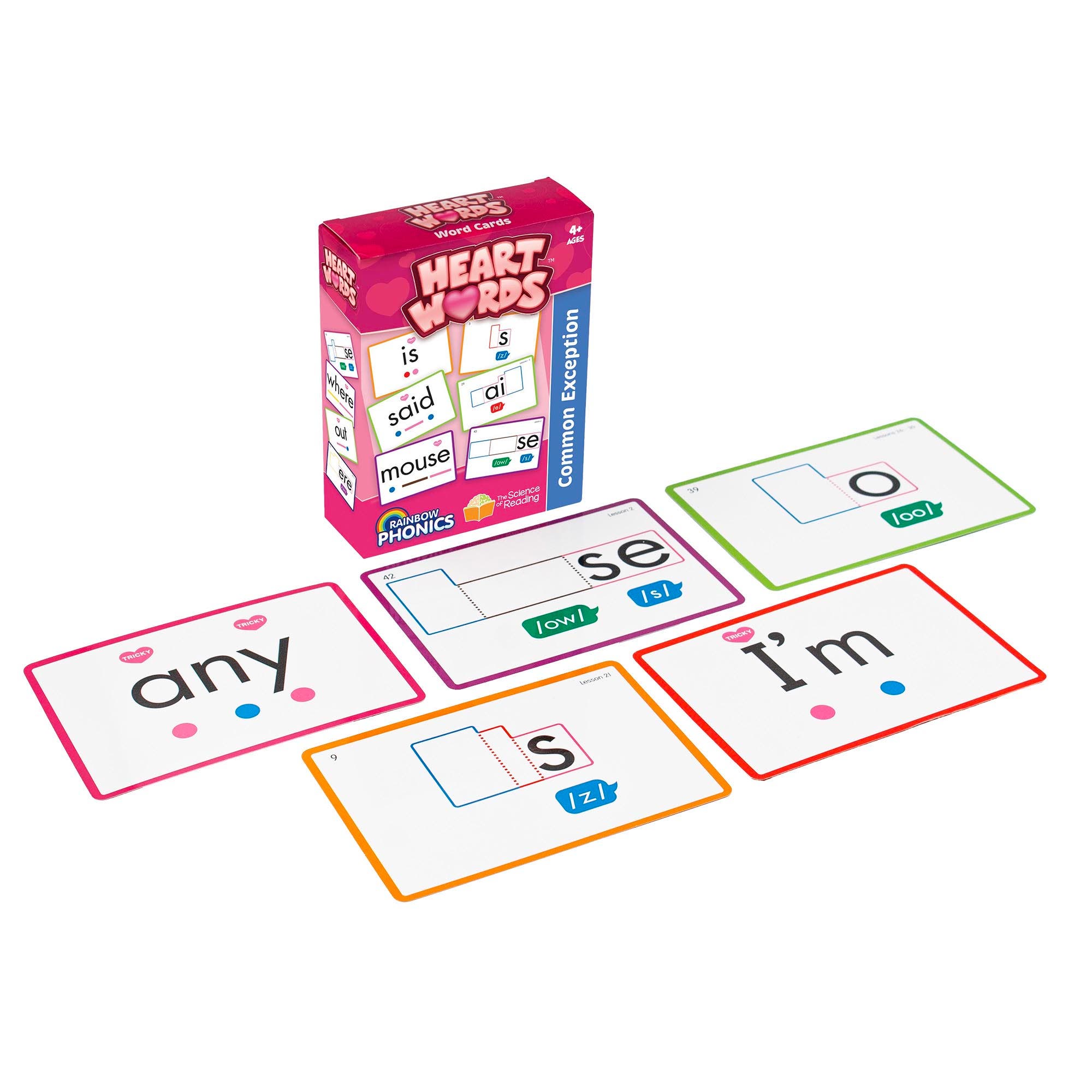 Junior Learning Rainbow Phonics Heart Word Flash Cards | Nordstrom