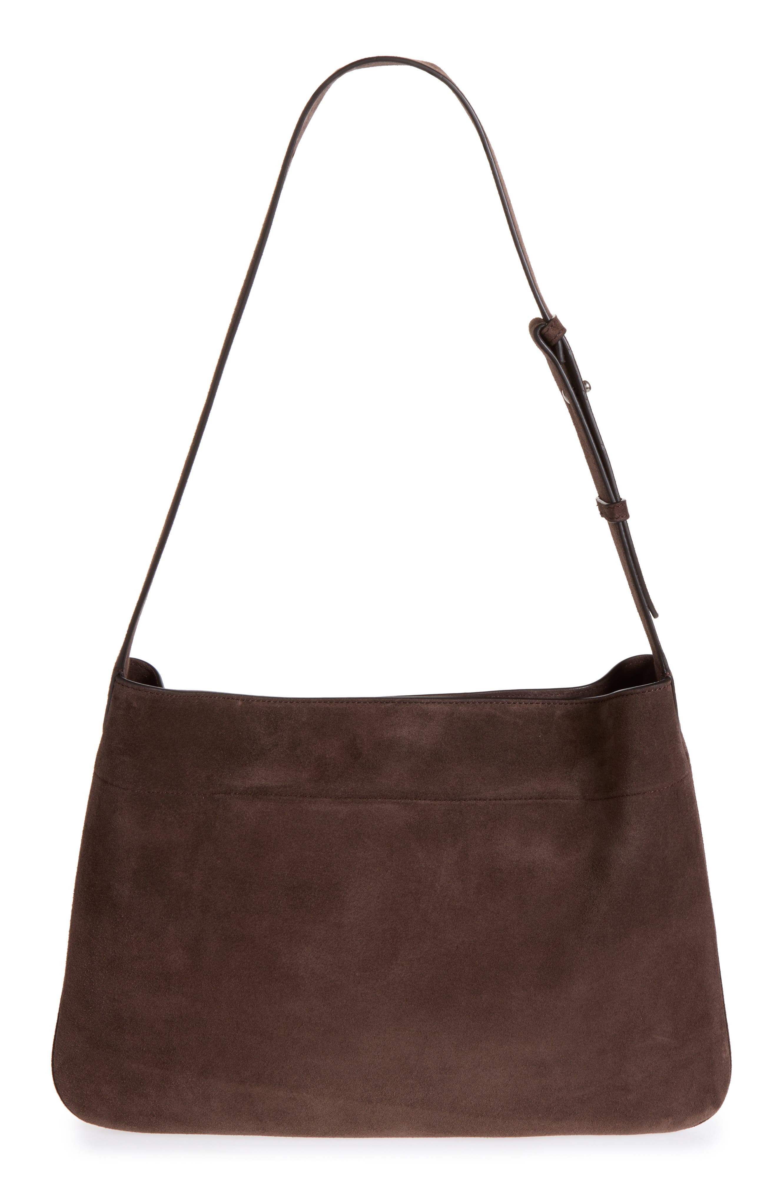 Emile Small Leather Suede Hobo Bag, Alternate, color, DARKK BROWN