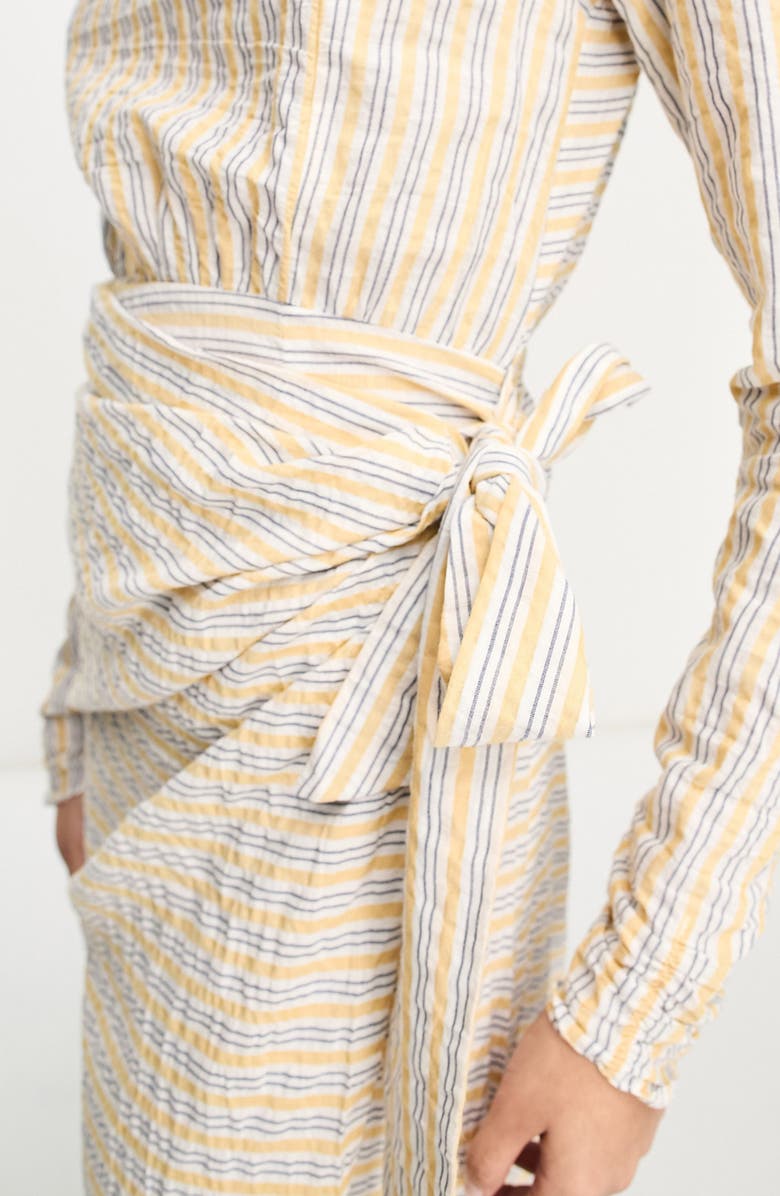 ASOS DESIGN Long Sleeve Stripe Maxi Dress, Alternate, color,