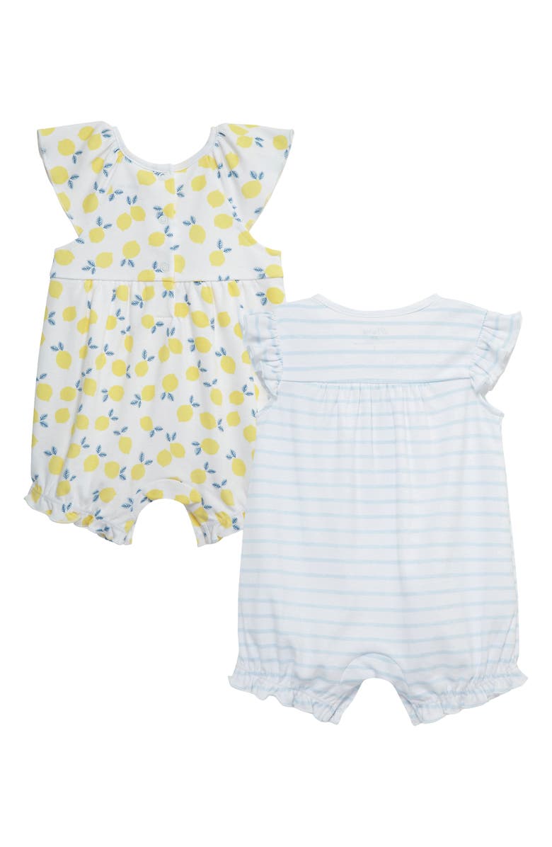 Little Me Lemons 2-Pack Assorted Rompers, Alternate, color, 