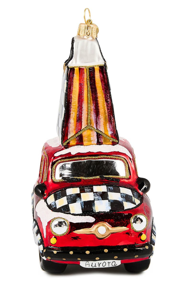 Check it Out Car Glass Ornament, Alternate, color, RED