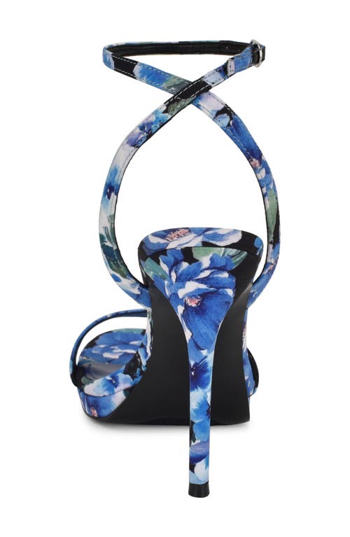 Nine West Loola Ankle Strap Sandal In Dark Blue