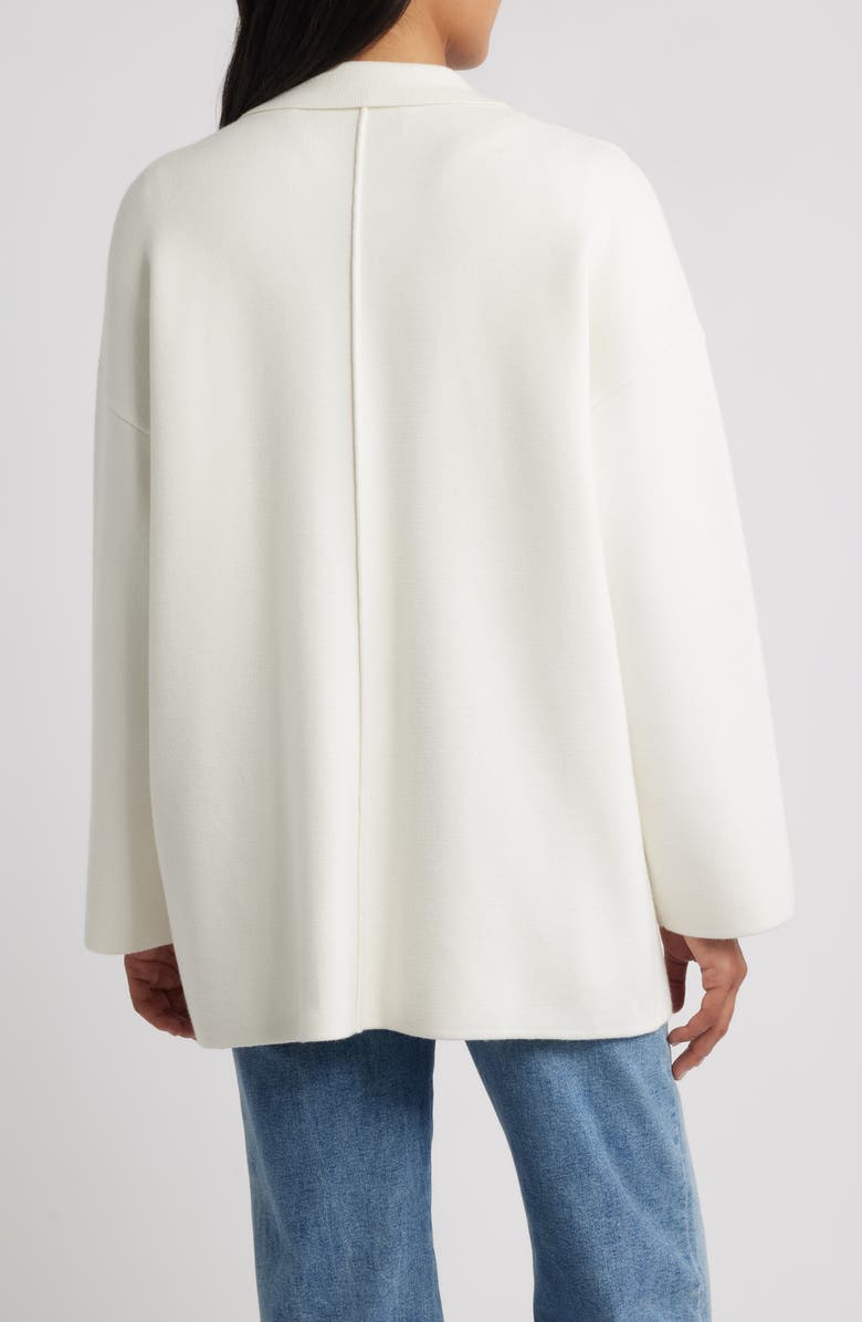 Bernardo Oversize Ponte Knit Blazer, Alternate, color, Cream