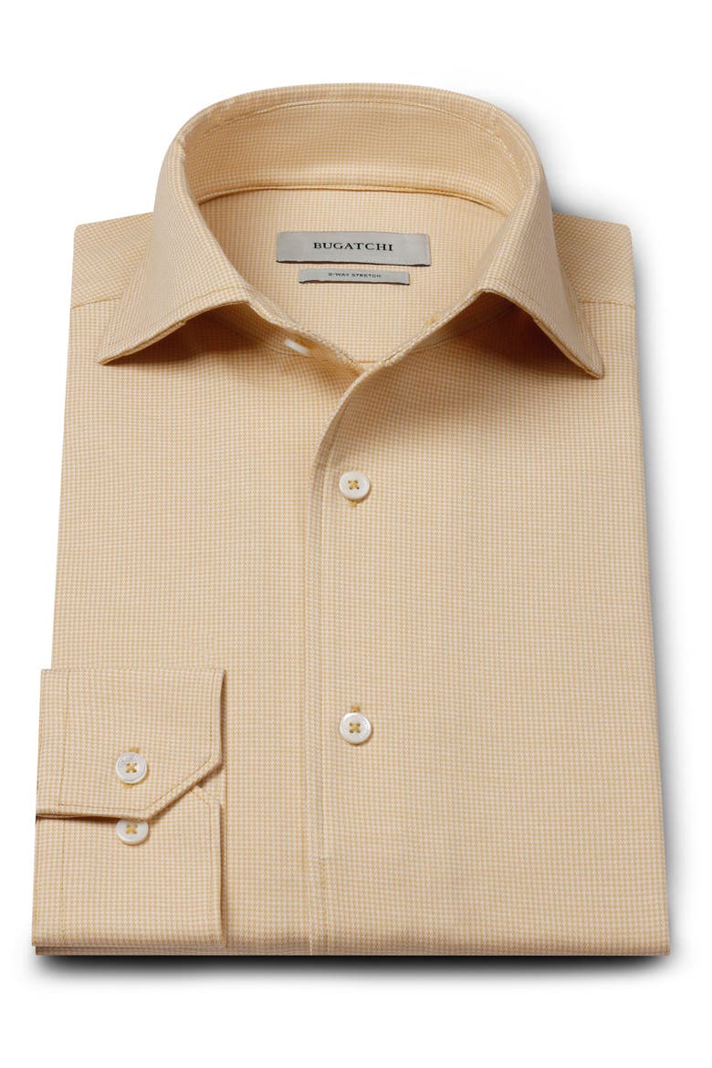 Devon OoohCotton® Houndstooth Button-Up Shirt, Alternate, color, DIJON