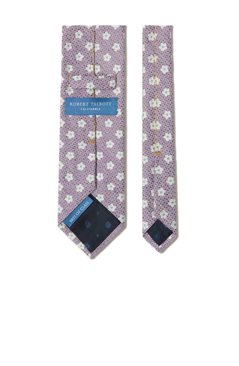 Robert Talbott Robert Flower Jacquard Silk Linen Best of Class Necktie, Alternate, color, Purple
