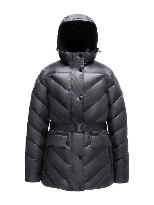 Triple F.a.t. Goose Puffer Down Belted Jacket In Gray