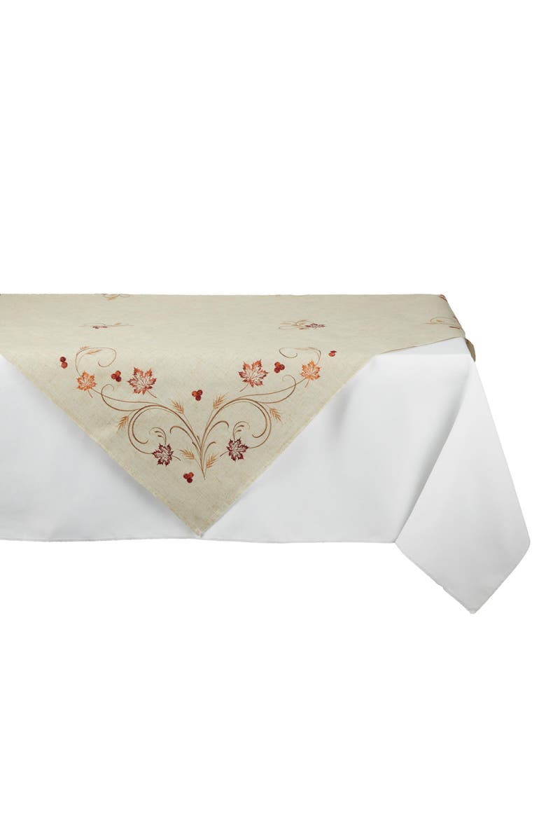 Design Imports Autumn Wheat Square Table Topper, Alternate, color, Autumn Wheat