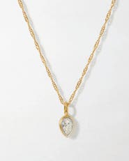 Edge of Ember Pear Cut Diamond Necklace