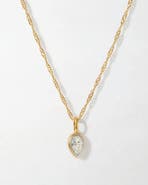 Edge of Ember Pear Cut Diamond Necklace