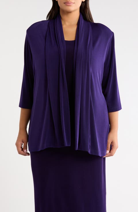 Classic Knit Open Front Jacket