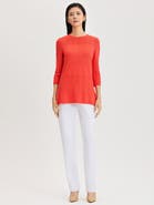 Misook Classic Lined Pointelle Soft Knit Tunic