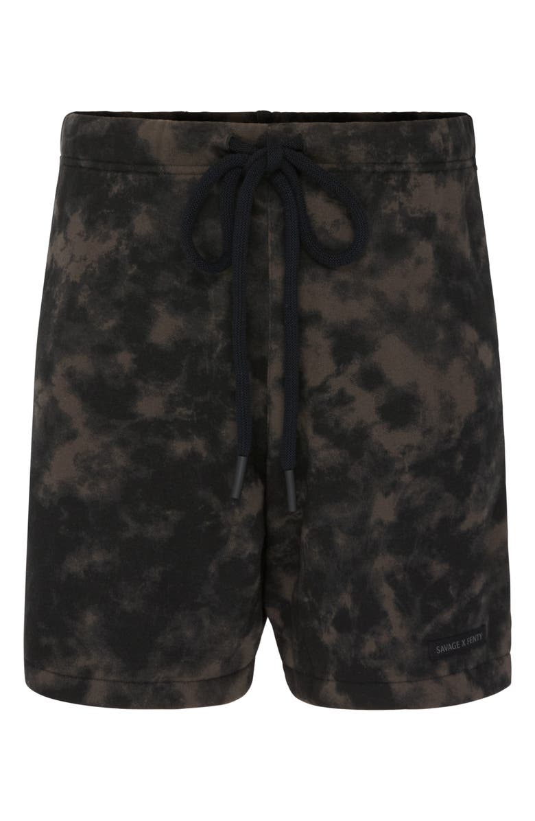 SAVAGE X FENTY Fleece Shorts, Alternate, color, Black Caviar Diffused Camo