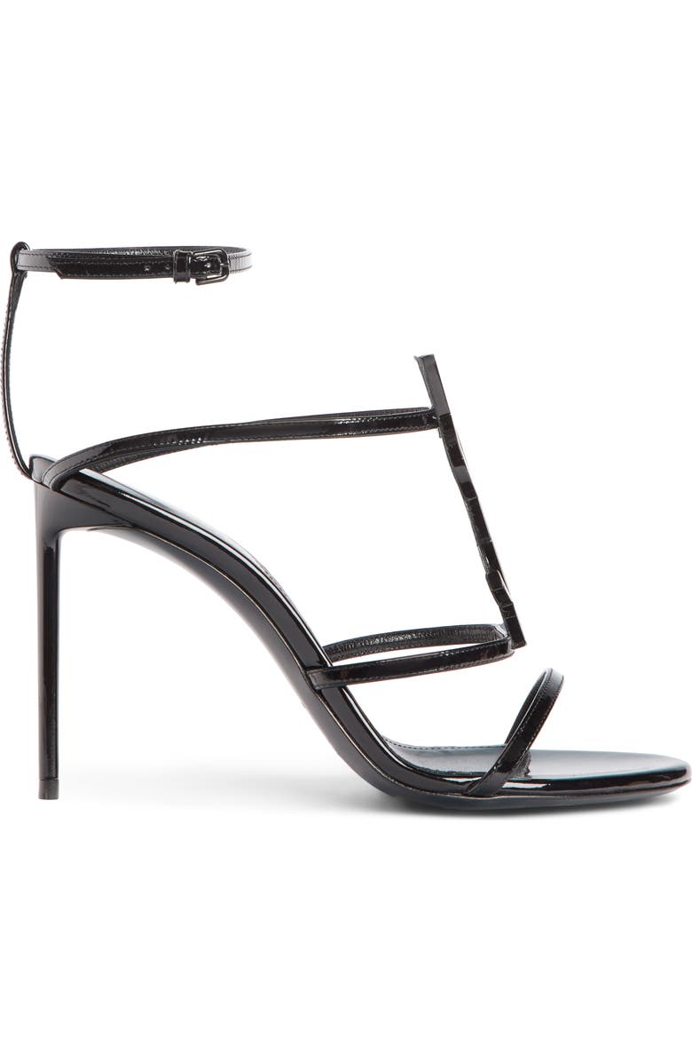 Saint Laurent Cassandra YSL Logo Sandal, Alternate, color,