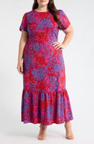 SUGARLIPS Darret Floral Ruffle Maxi Dress