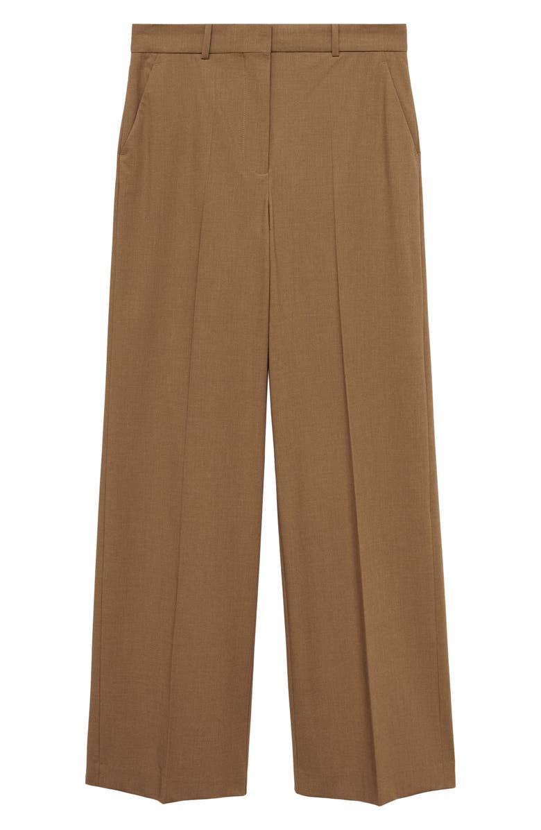 MANGO Pleat Front Wide Leg Suit Pants, Alternate, color,