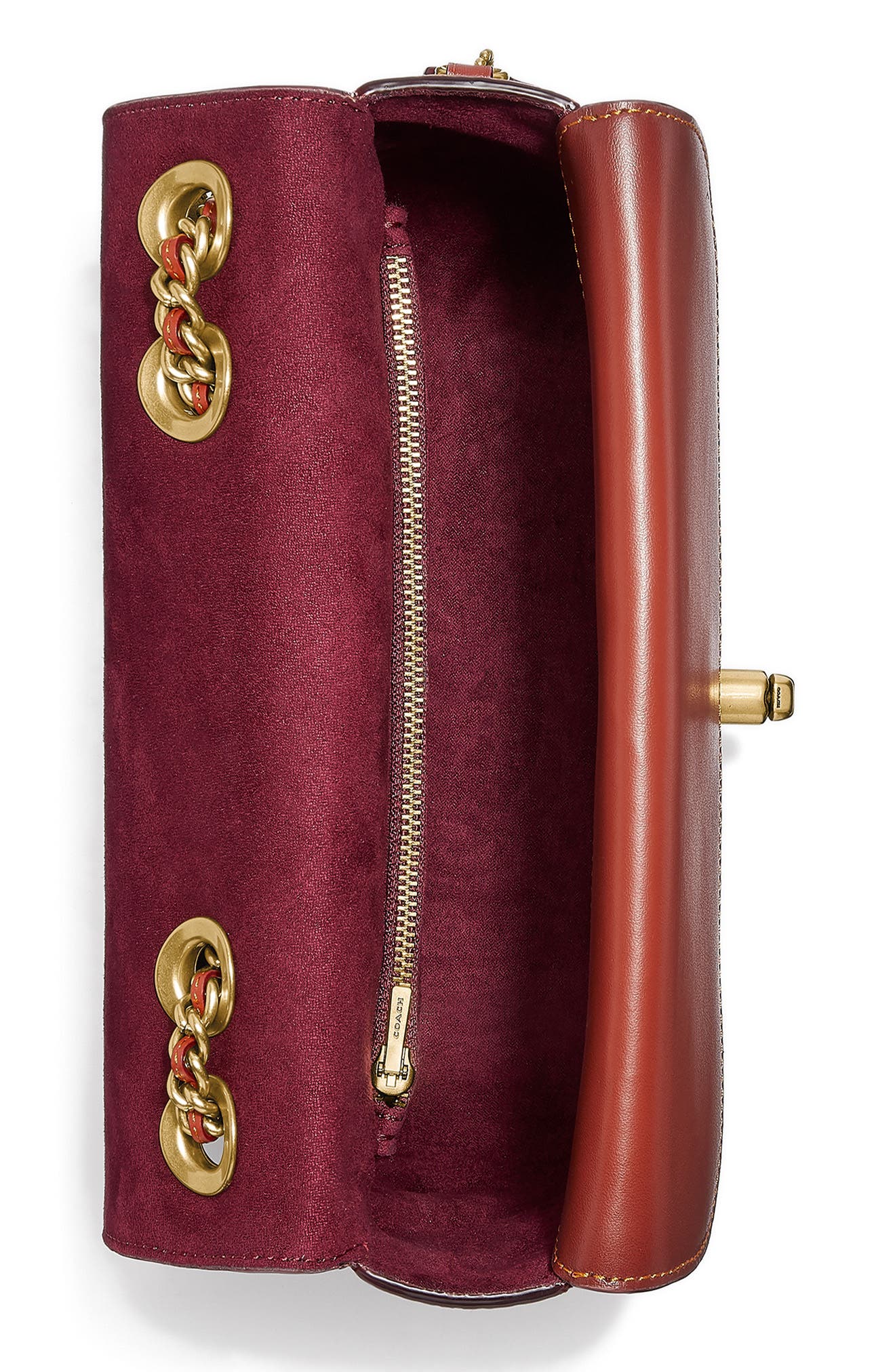 Madison Signature Canvas Crossbody Bag, Alternate, color, BRASS/ TAN RUST