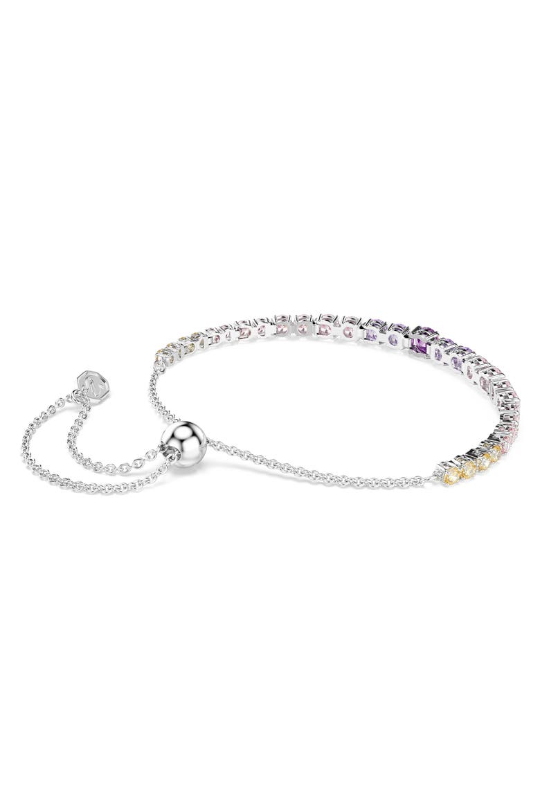 Matrix Crystal Slider Bracelet, Alternate, color, SILVER/ MULTI