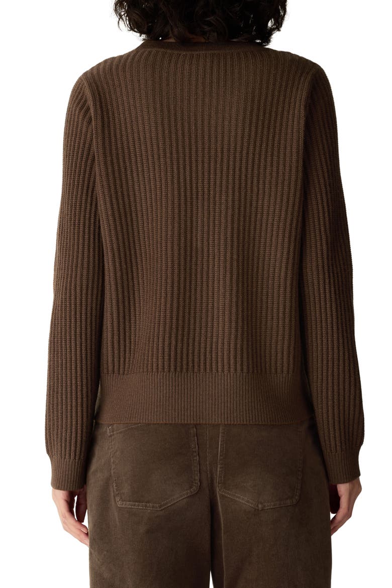 Crewneck Ribbed Wool Sweater, Alternate, color, HAZELWOOD