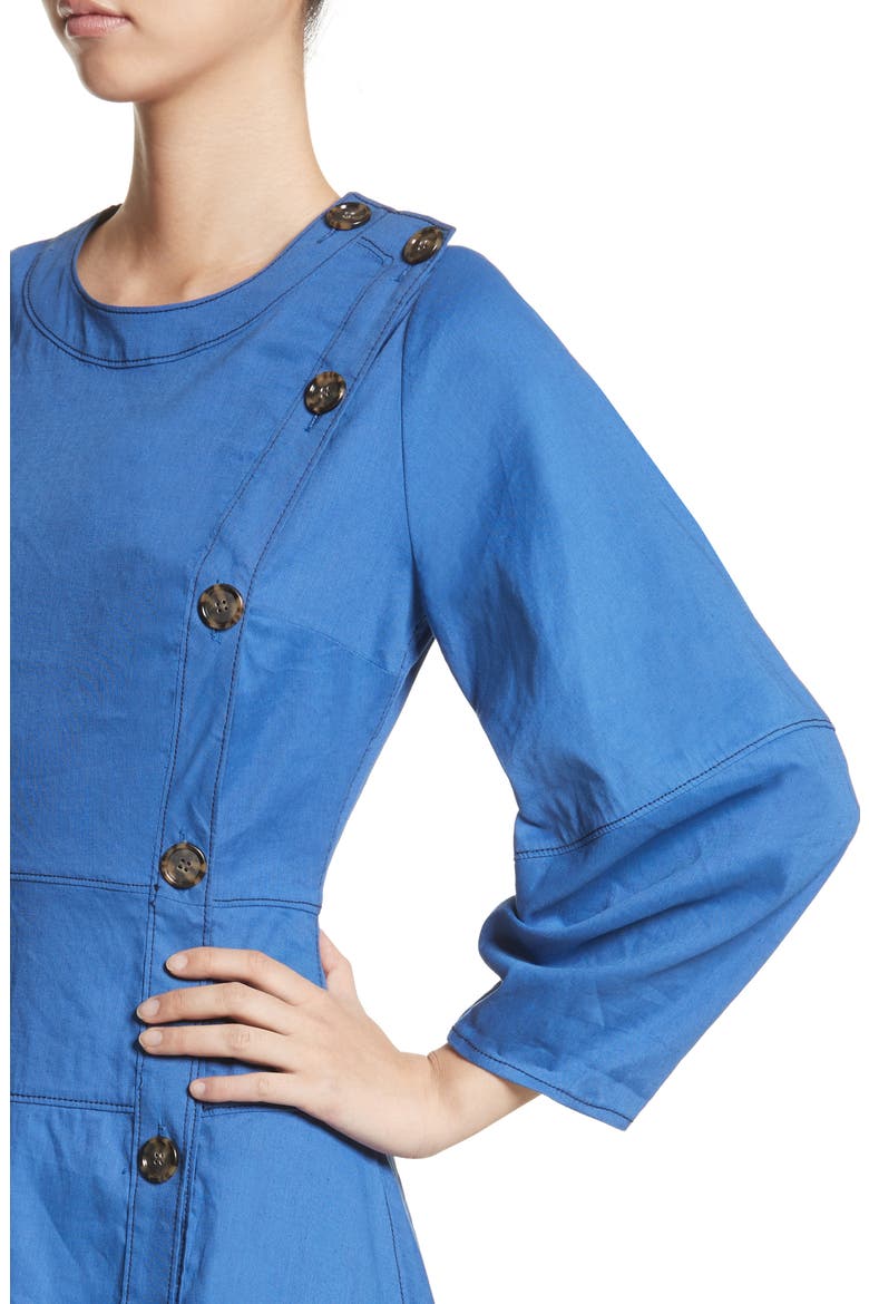 Michaela Linen Dress, Alternate, color, LINEN BLUE