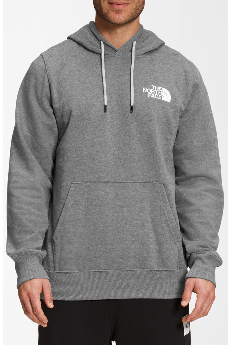 NSE Box Logo Graphic Hoodie, Main, color, TNFMEDIUMGREYHTR TNF