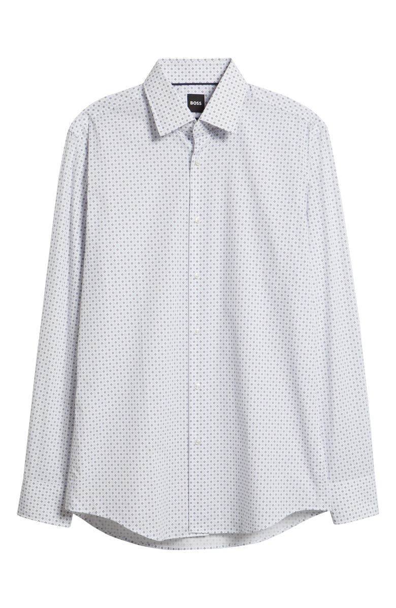 BOSS Hank Kent Stretch Cotton Dresss Shirt, Alternate, color, Light/ Pastel Blue