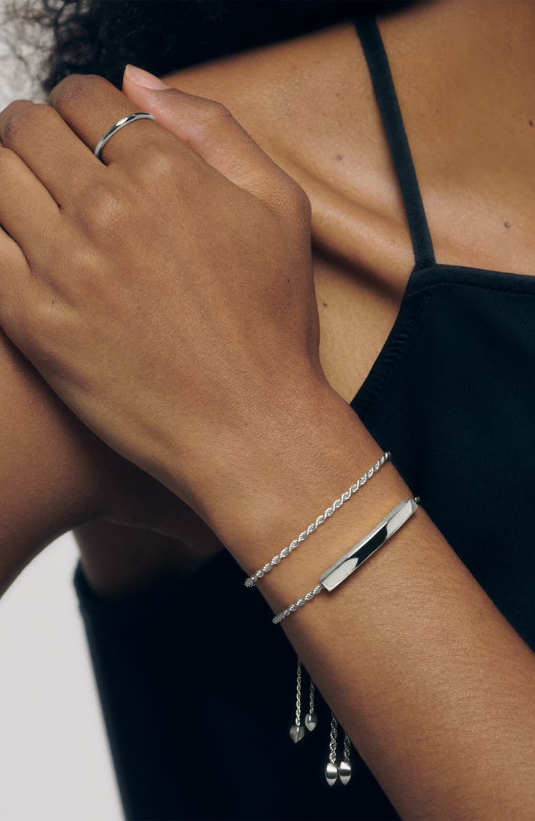 Monica Vinader Corda Rope Chain Friendship Bracelet, Alternate, color, Silver