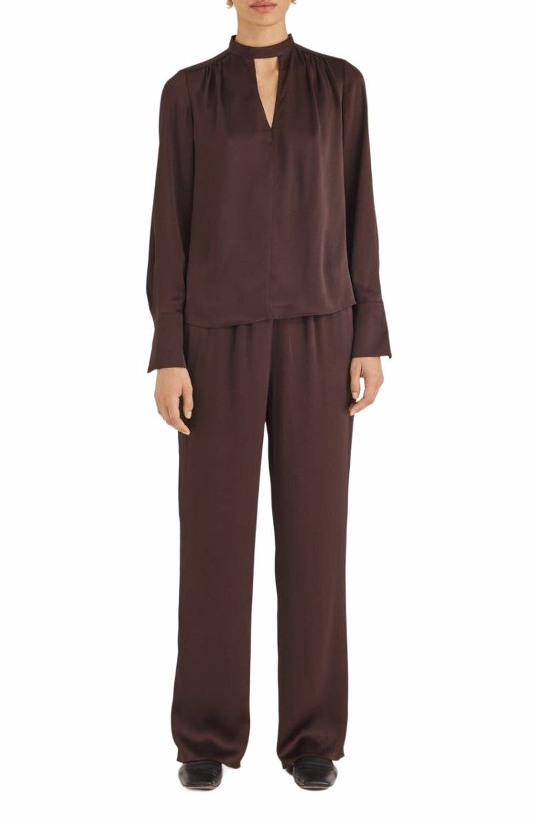 Rebecca Taylor Gianna Blouse, Alternate, color, Raisin