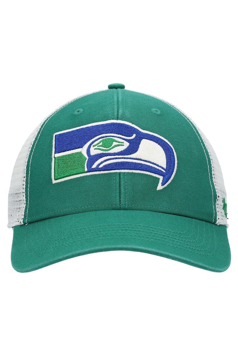 Men's '47 Kelly Green/Natural Seattle Seahawks Flagship MVP Snapback Hat, Alternate, color, Kelly Green
