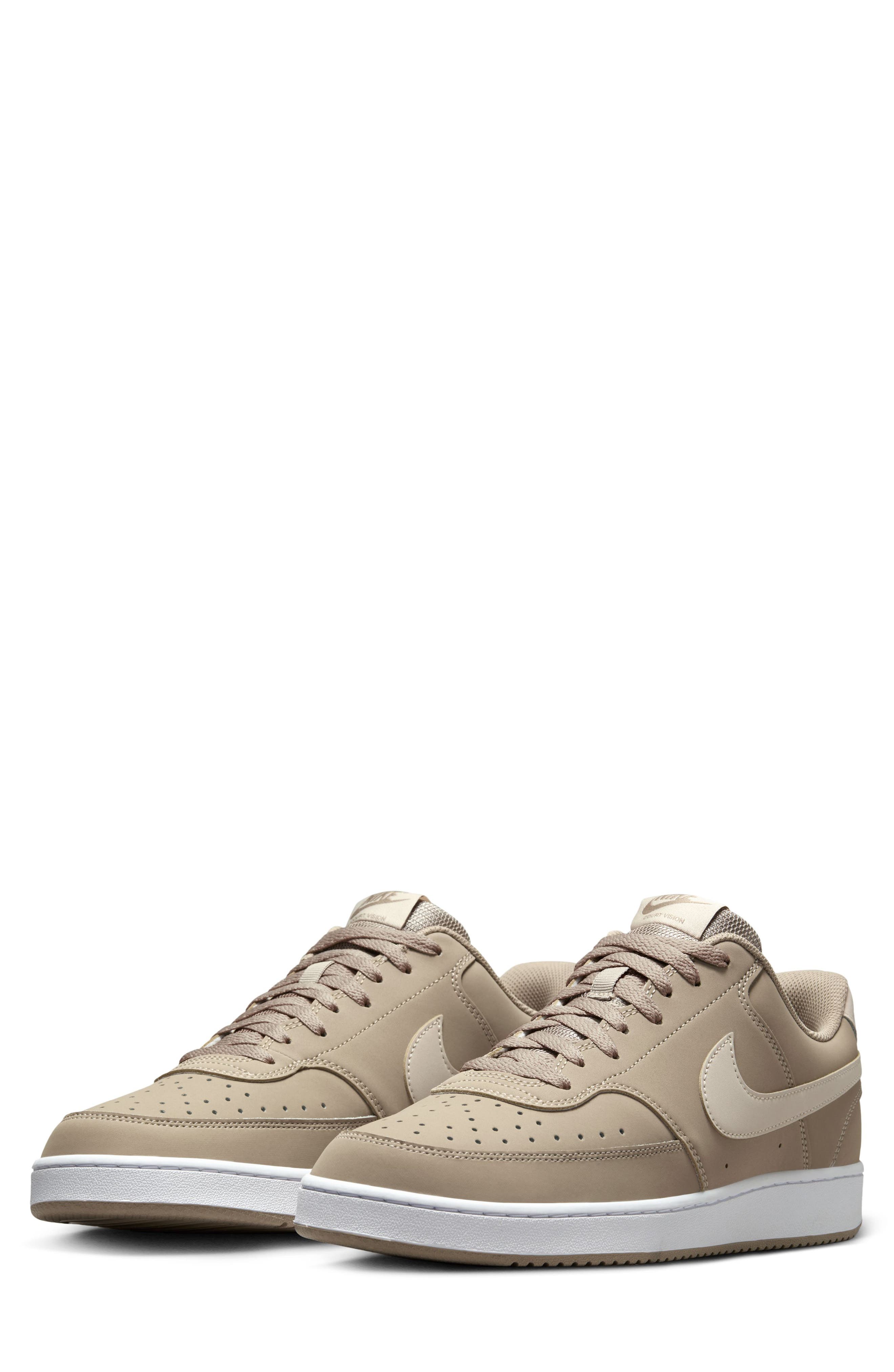 Nike Court Vision Low Sneaker, Main, color, Khaki/ Sanddrift/ White