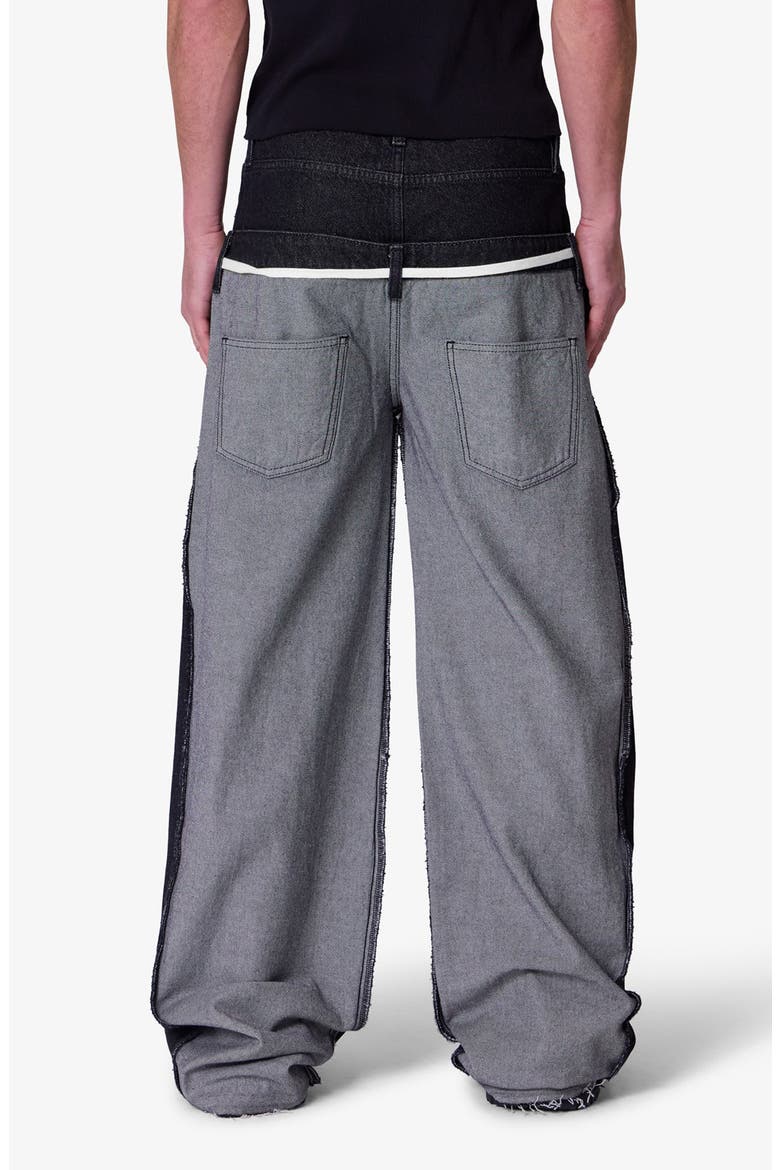 Inside Out Slip Off Baggy Jeans, Alternate, color, WASHED BLACK