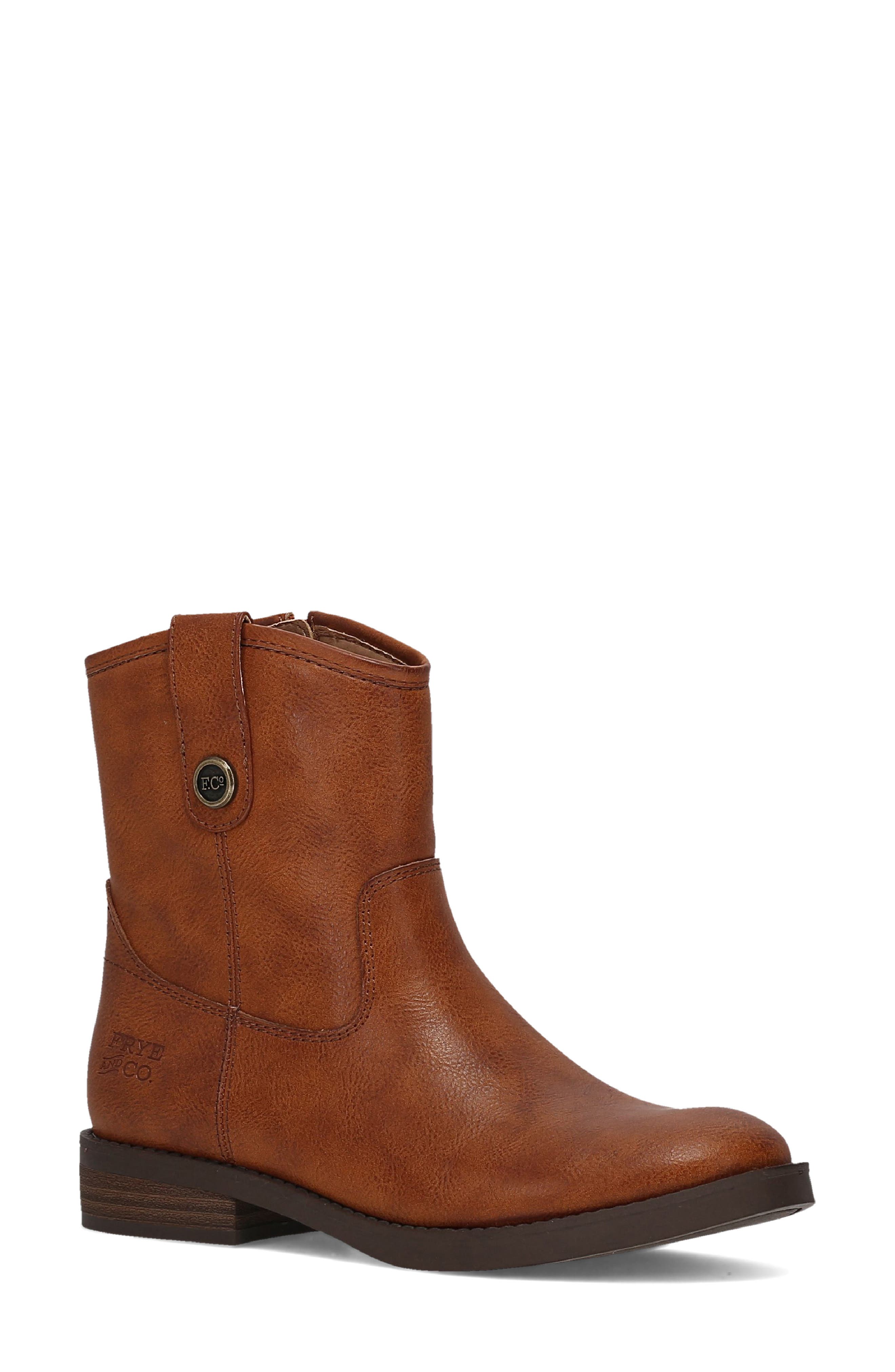 Kellie Button Short Faux Leather Bootie