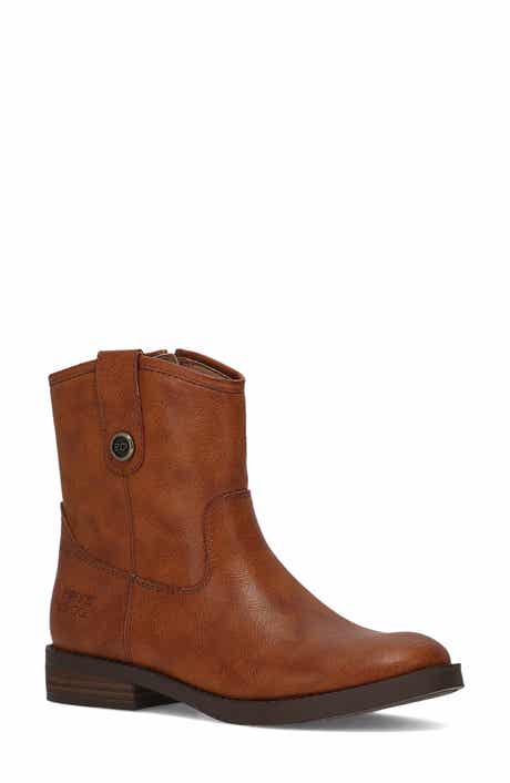 Kellie Button Short Faux Leather Bootie