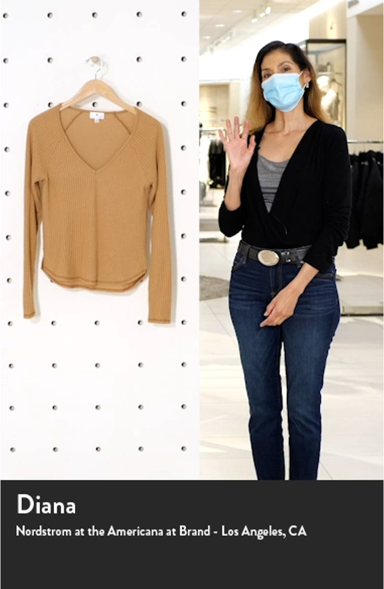 Waffle V-Neck Top, sales video thumbnail